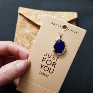 Anthropologie Blue Jewel Charm